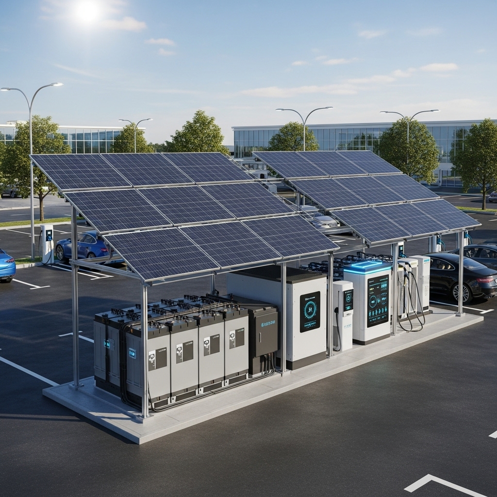 parking standalon ev charging set up