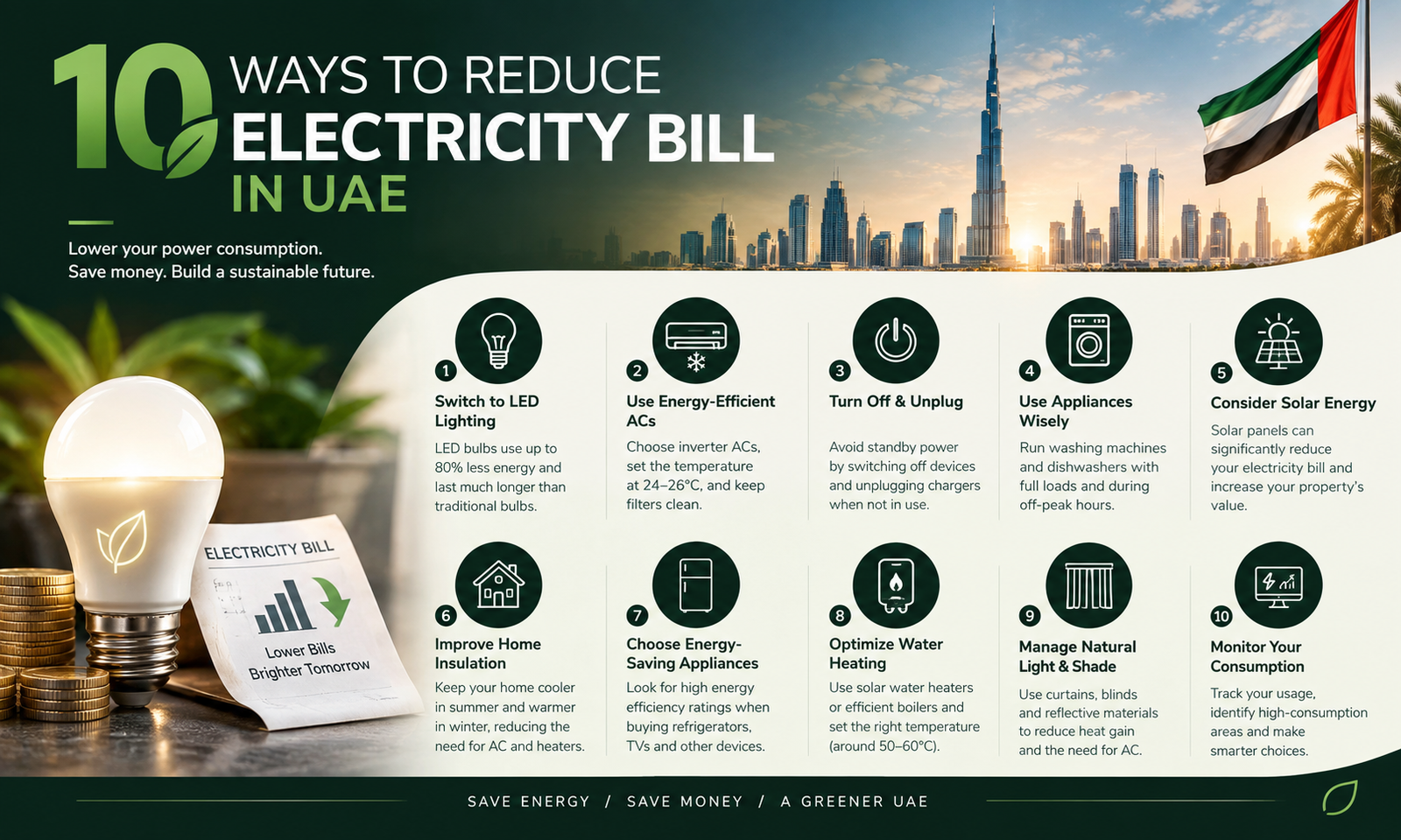 Reduce electricity bill uae
